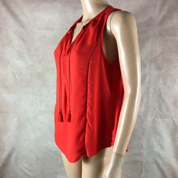 COLLECTIVE CONCEPTS Tassel Tie Sleeveless Wear to Work Top SMALL - Picture 7 of 8